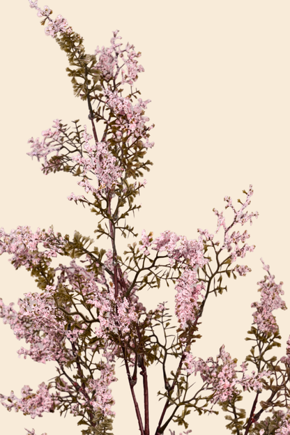 Faux Limonium Dried Bloom Flower Stem - Light Pink