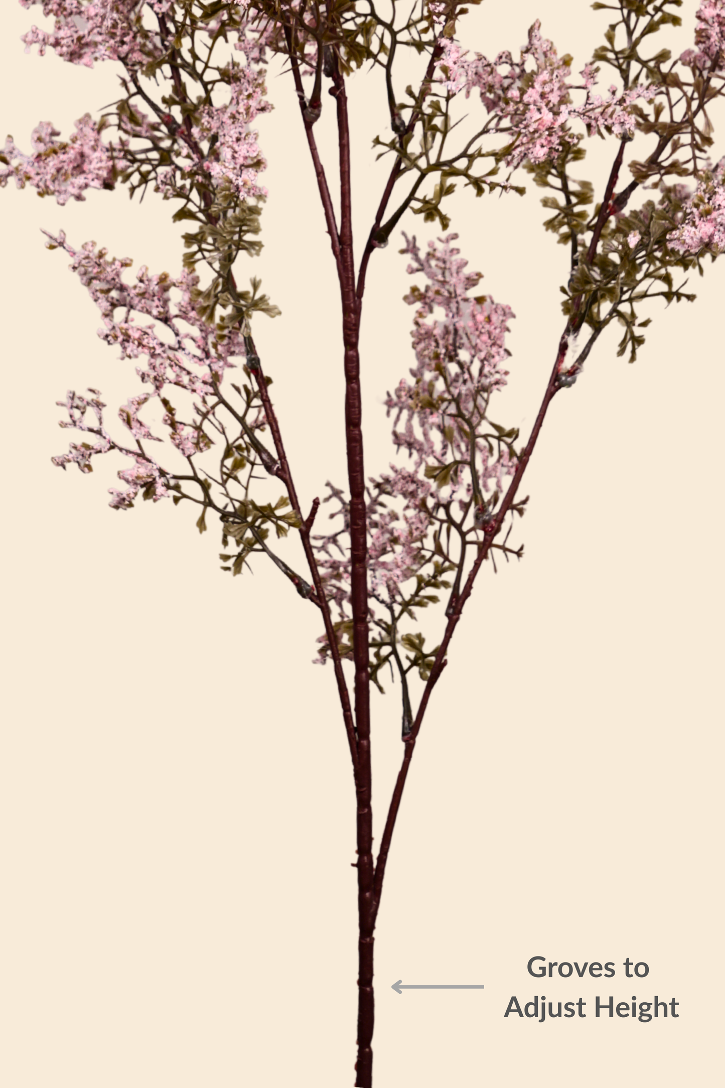 Faux Limonium Dried Bloom Flower Stem - Light Pink
