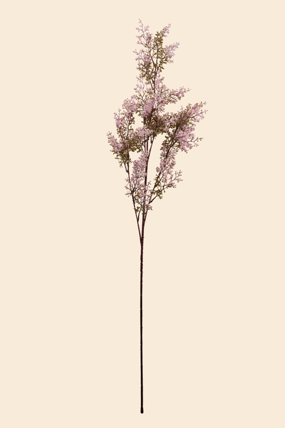 Faux Limonium Dried Bloom Flower Stem - Light Pink