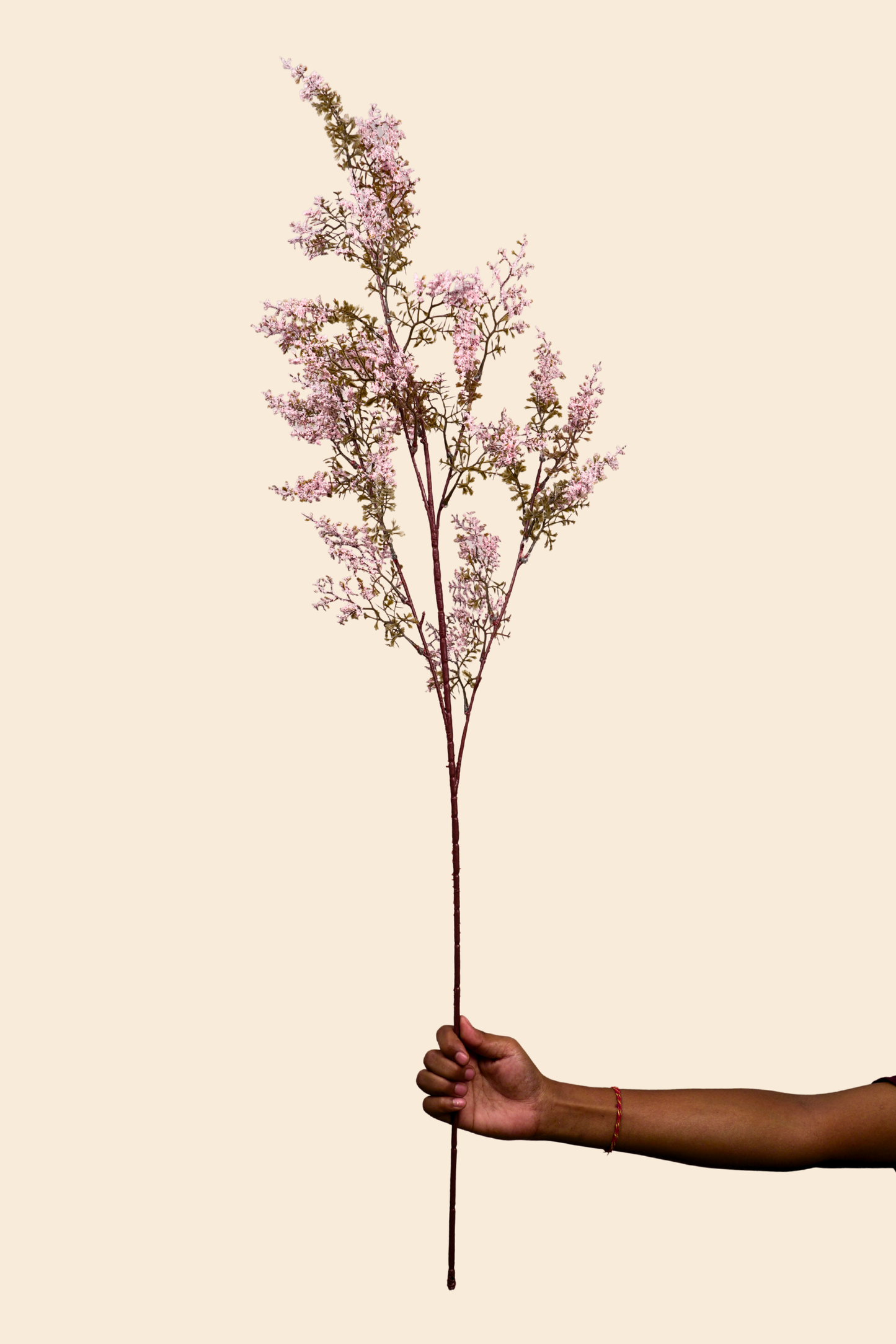 Faux Limonium Dried Bloom Flower Stem - Light Pink