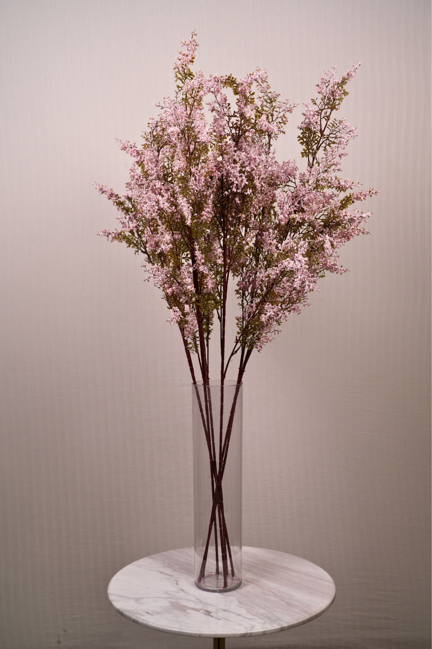 Faux Limonium Dried Bloom Flower Stem - Light Pink