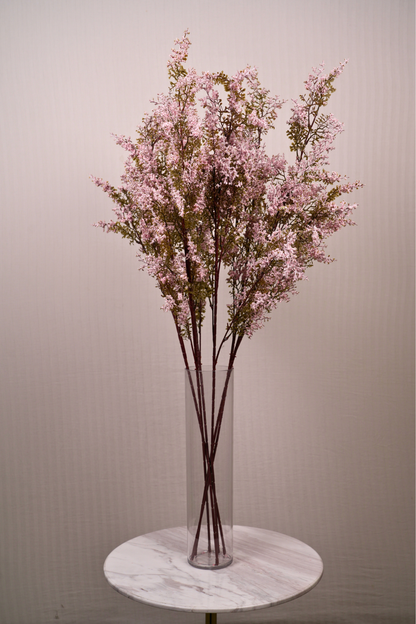 Faux Limonium Dried Bloom Flower Stem - Light Pink