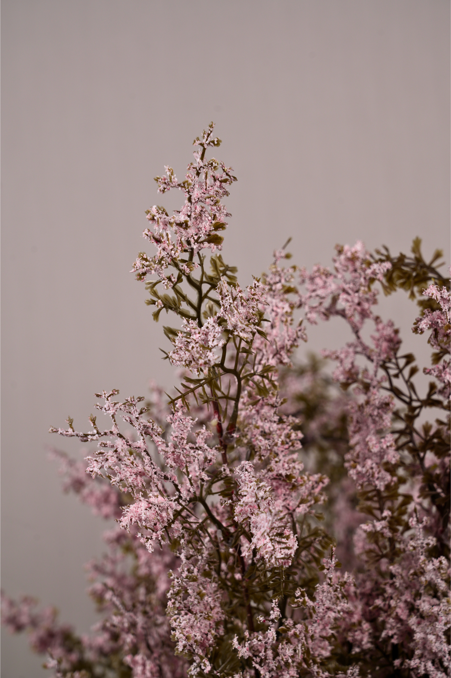 Faux Limonium Dried Bloom Flower Stem - Light Pink