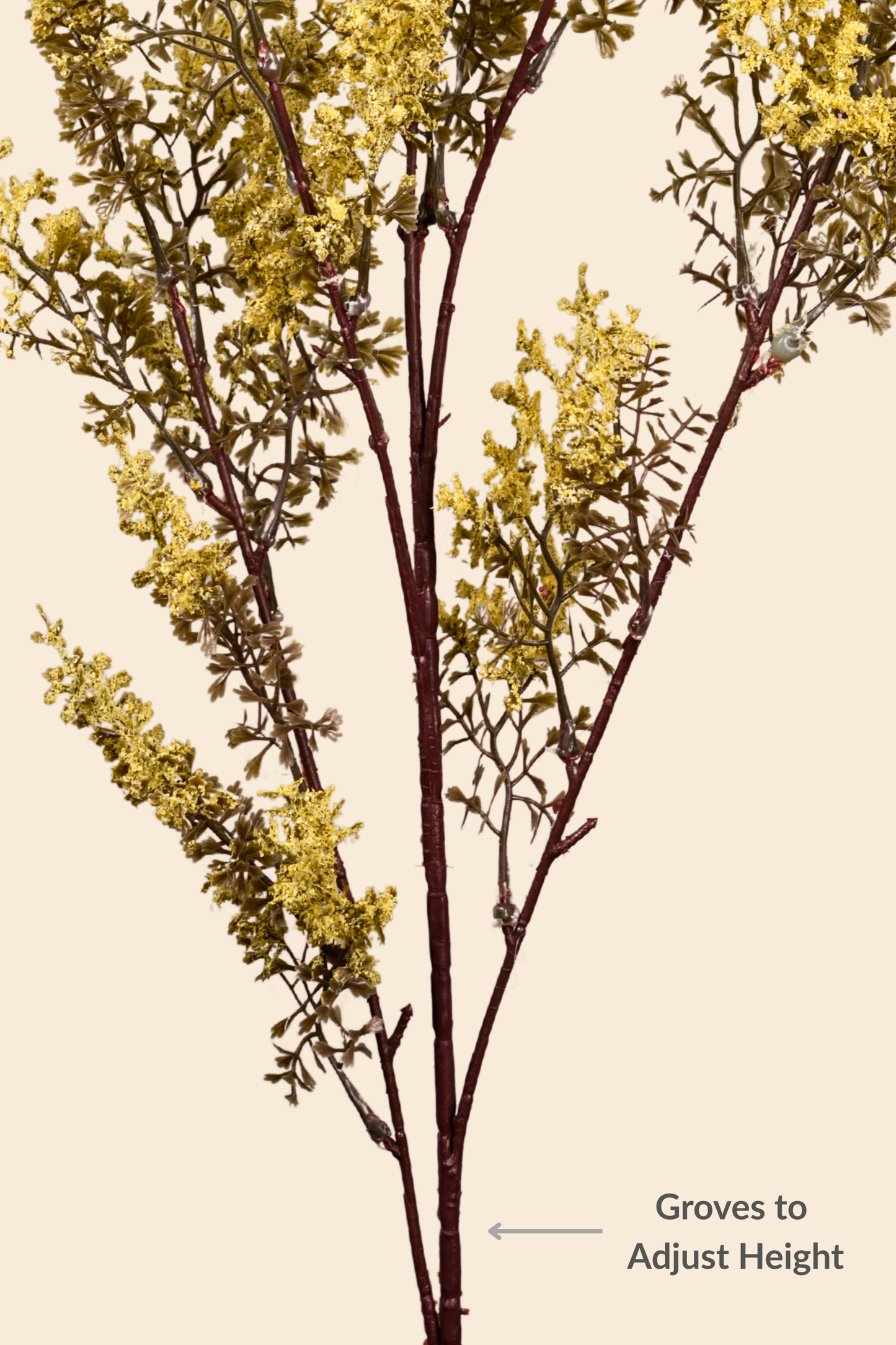 Faux Limonium Dried Bloom Flower Stem - Yellow