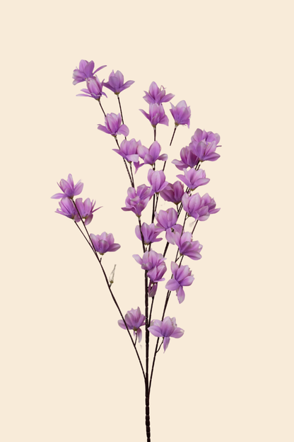 Faux Magnolia Spray Yulan Flower Stem - Lavender