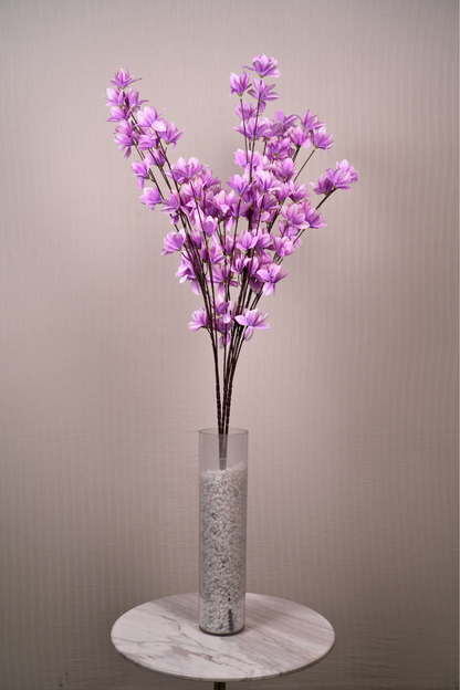 Faux Magnolia Spray Yulan Flower Stem - Lavender