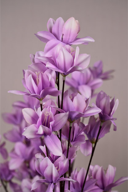 Faux Magnolia Spray Yulan Flower Stem - Lavender