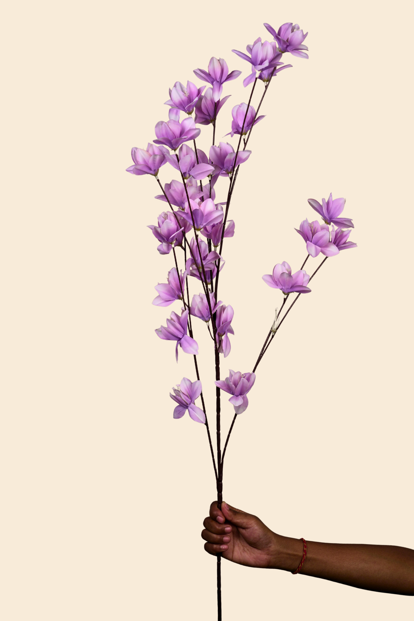 Faux Magnolia Spray Yulan Flower Stem - Lavender