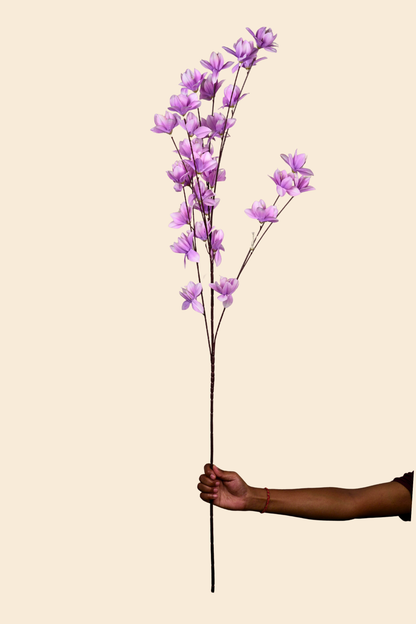 Faux Magnolia Spray Yulan Flower Stem - Lavender