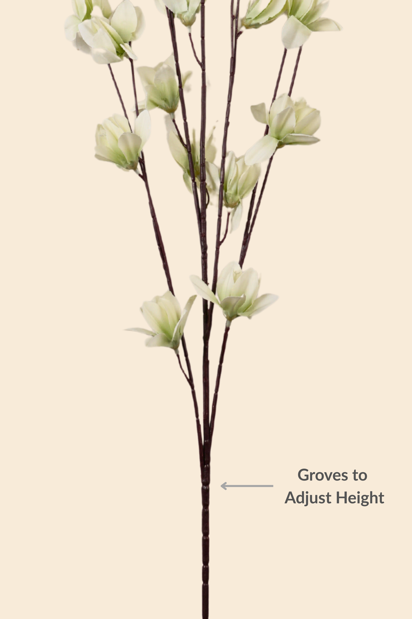 Faux Magnolia Spray Yulan Flower Stem - Mint Green