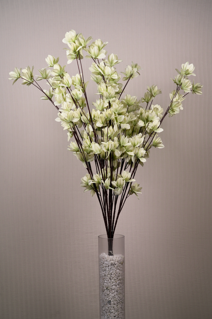 Faux Magnolia Spray Yulan Flower Stem - Mint Green