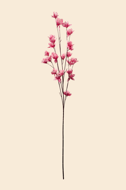 Faux Magnolia Spray Yulan Flower Stem - Pink