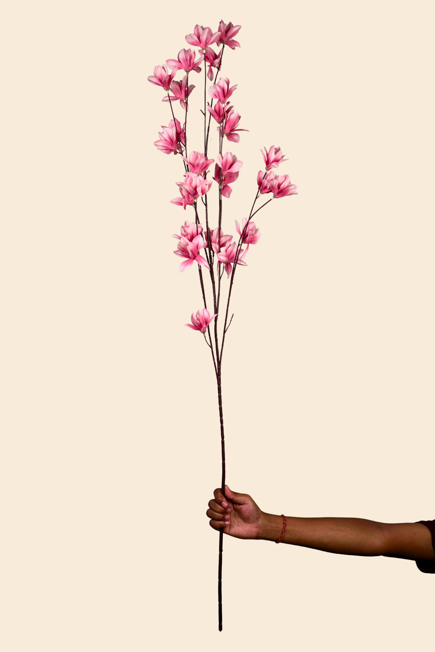 Faux Magnolia Spray Yulan Flower Stem - Pink