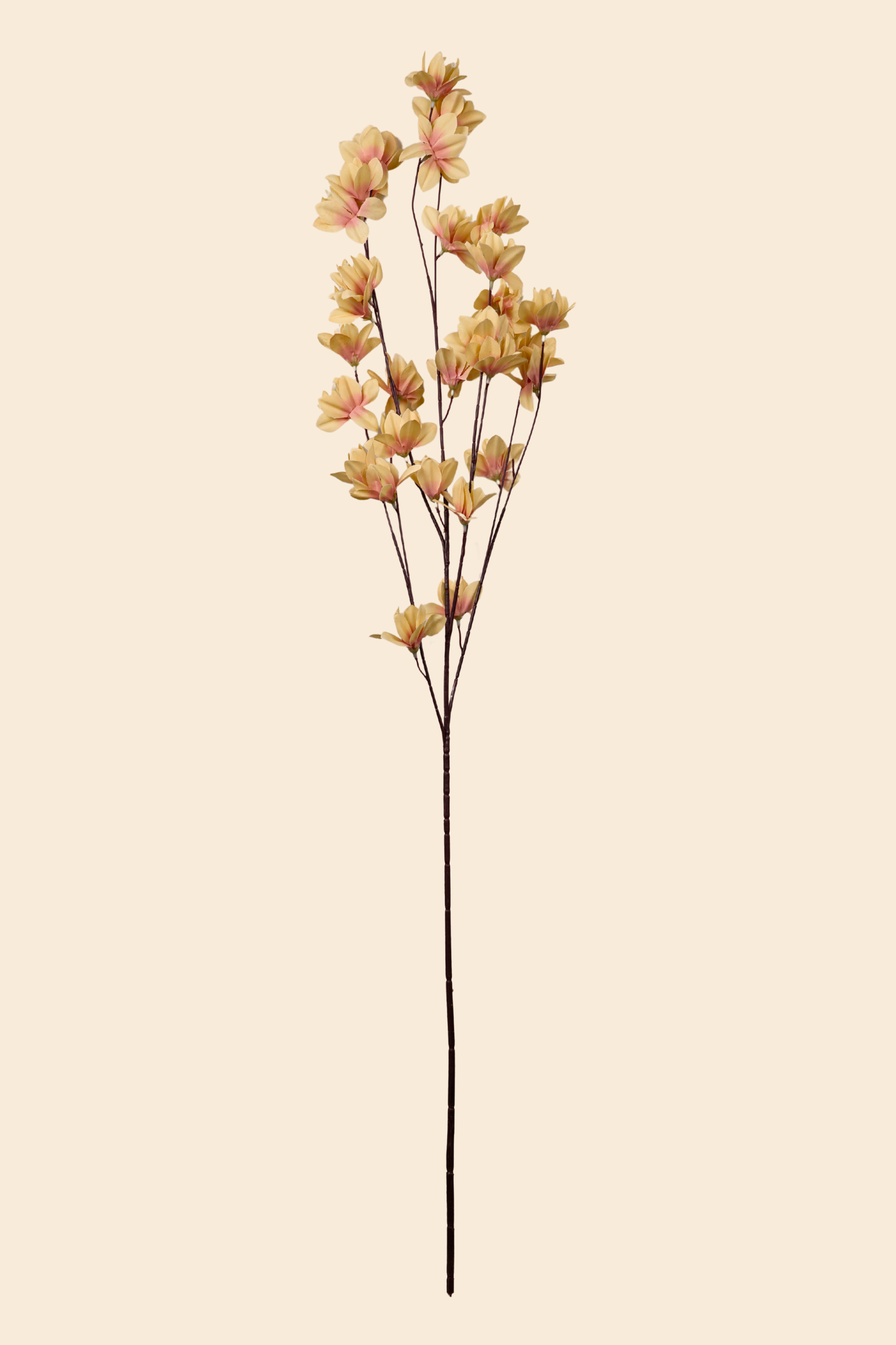 Faux Magnolia Spray Yulan Flower Stem - Yellow