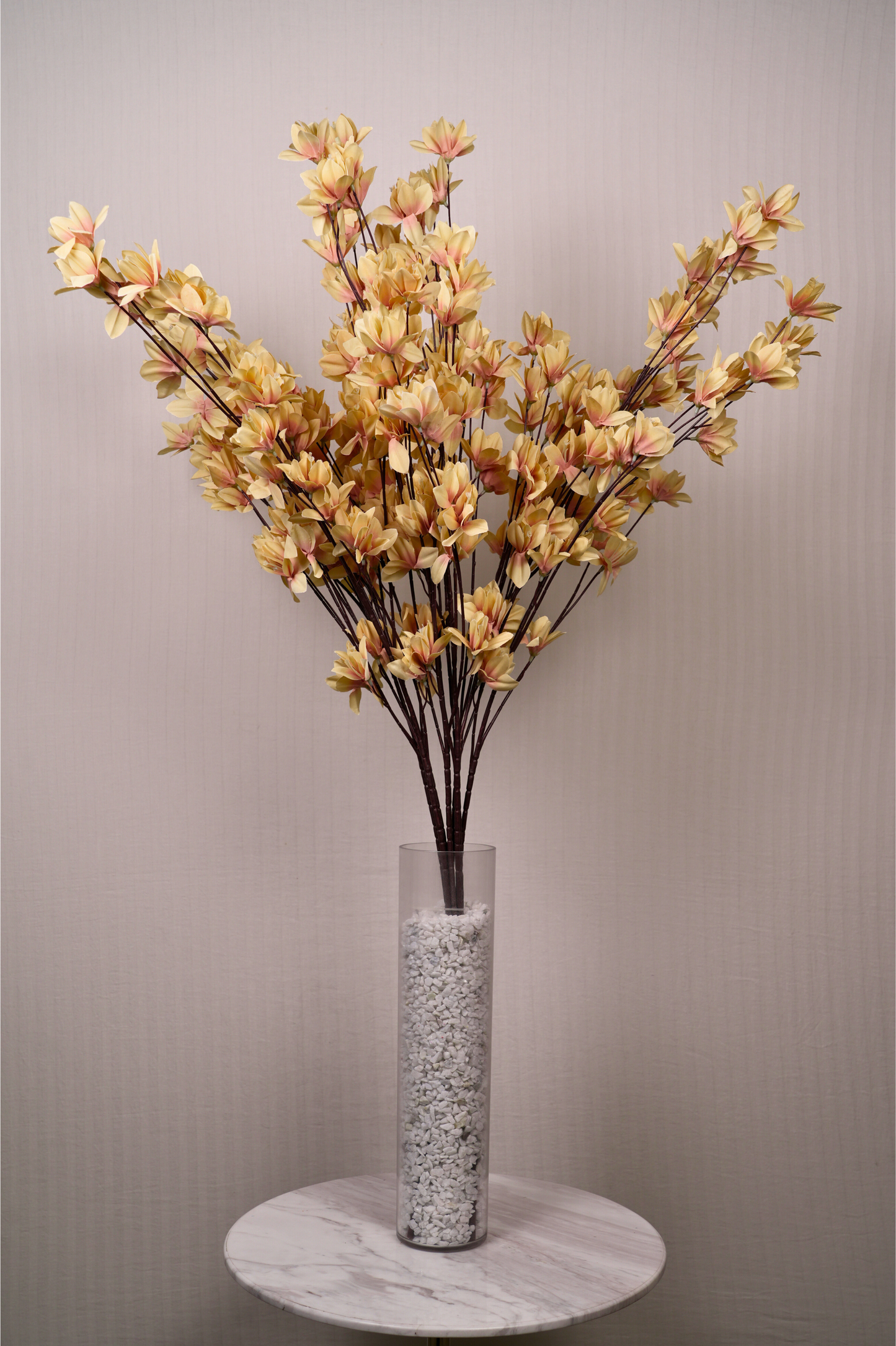 Faux Magnolia Spray Yulan Flower Stem - Yellow