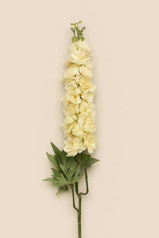 Faux Delphinium Enchanted Flower Stem - Cream