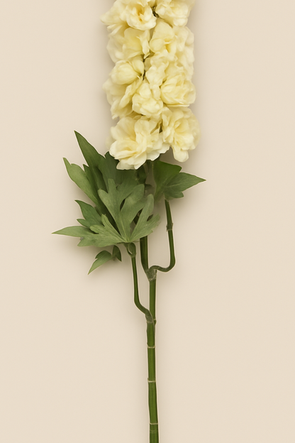 Faux Delphinium Enchanted Flower Stem - Cream