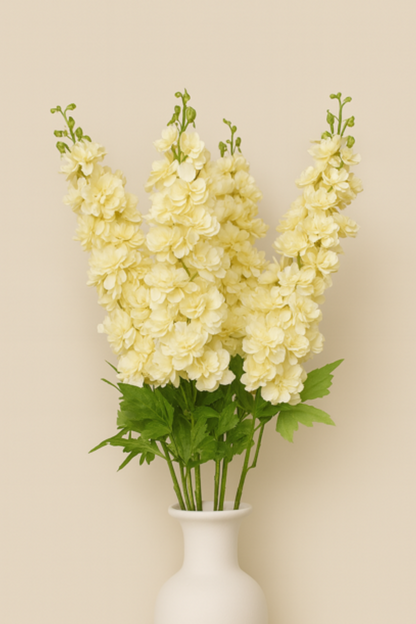 Faux Delphinium Enchanted Flower Stem - Cream