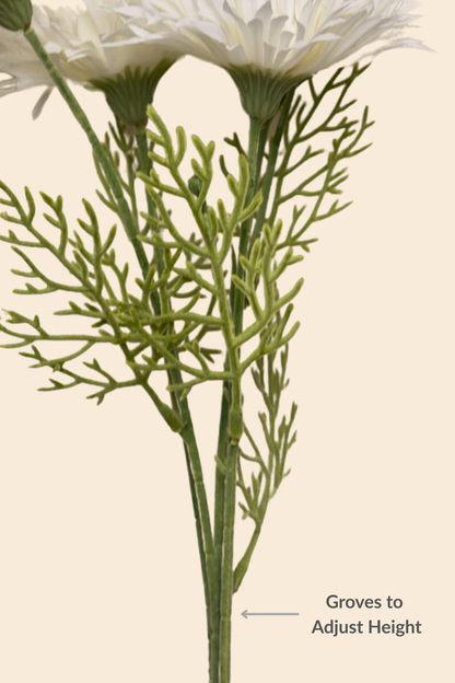 Faux Gerbera Daisy Graceful Flower Stem - Cream