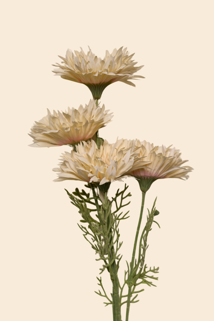 Faux Gerbera Daisy Graceful Flower Stem - Light Brown