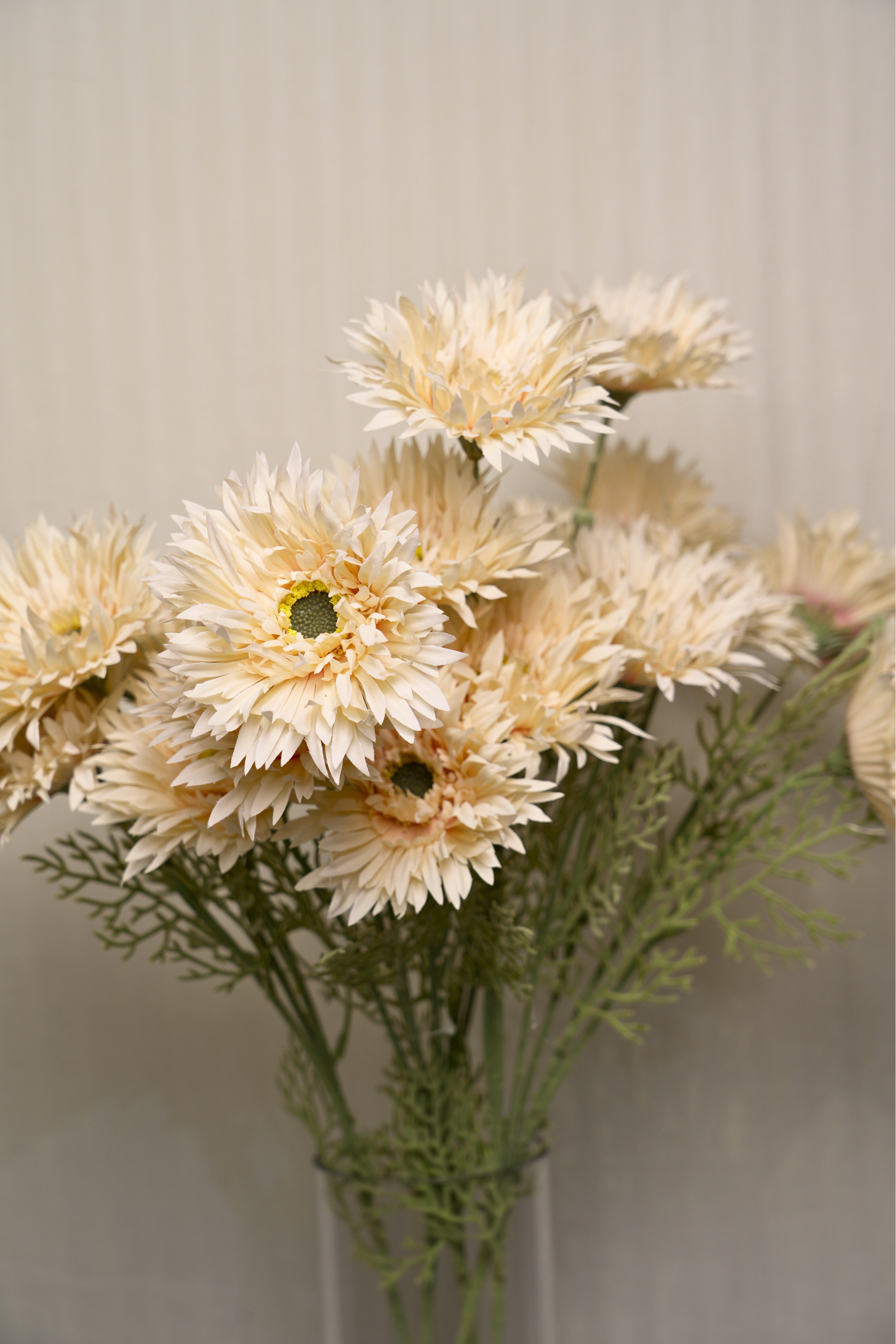 Faux Gerbera Daisy Graceful Flower Stem - Light Brown
