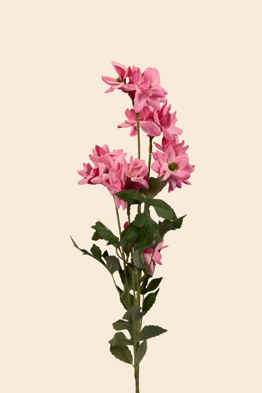 Faux Chrysanthemum Blooms Radiant Flower Stem - Pink