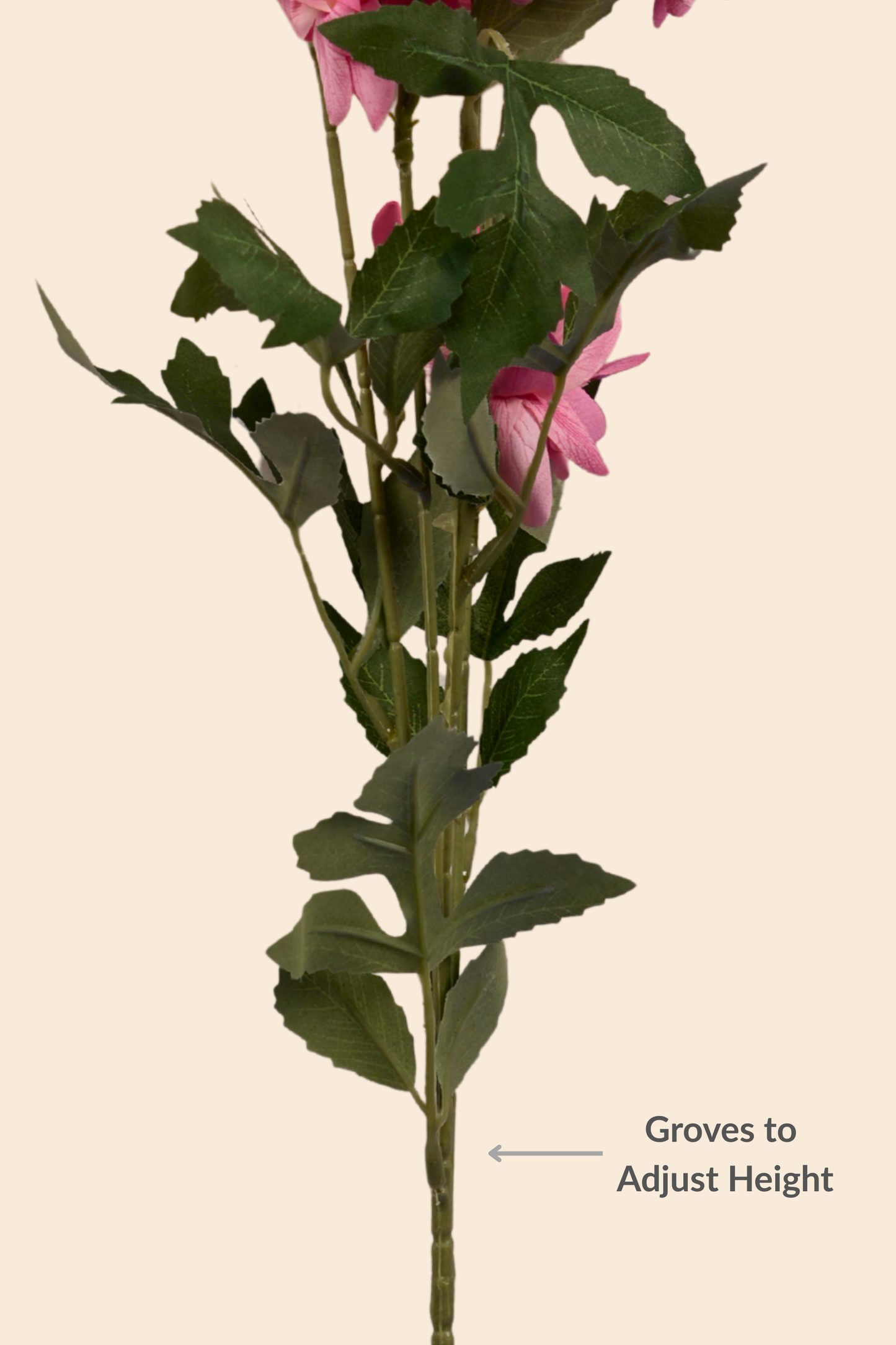 Faux Chrysanthemum Blooms Radiant Flower Stem - Pink