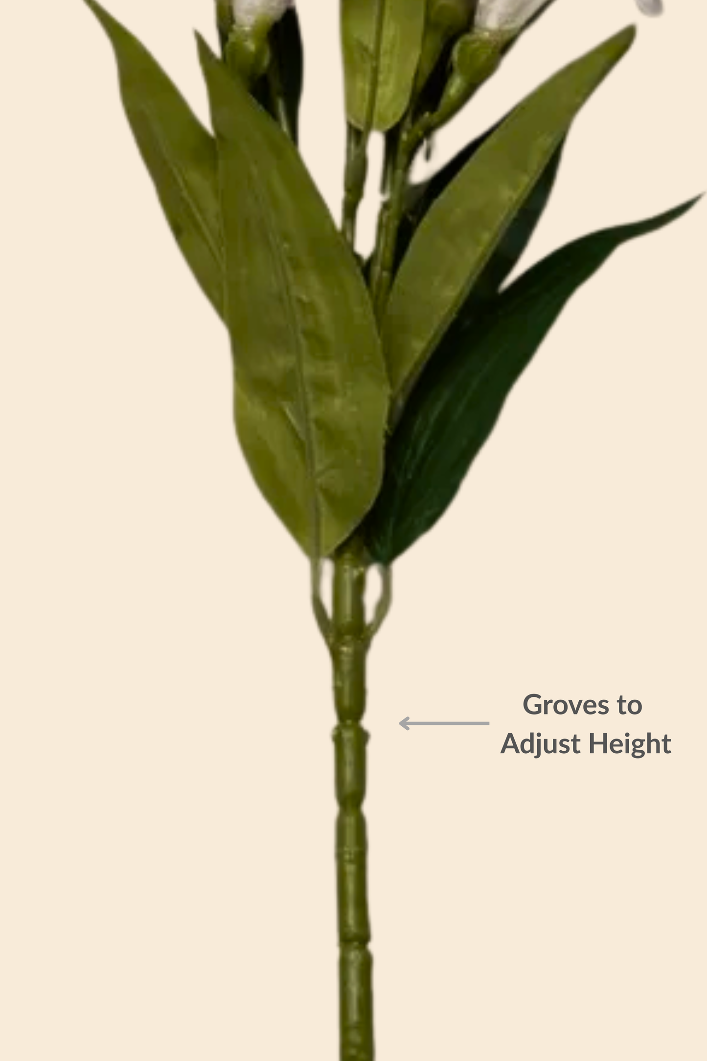 Faux Alstroemeria Peruvian Lily Blooming Flower Stem - Cream