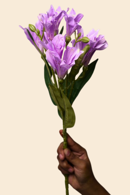 Faux Alstroemeria Peruvian Lily Blooming Flower Stem - Lavender