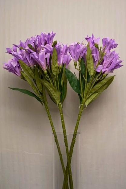 Faux Alstroemeria Peruvian Lily Blooming Flower Stem - Lavender