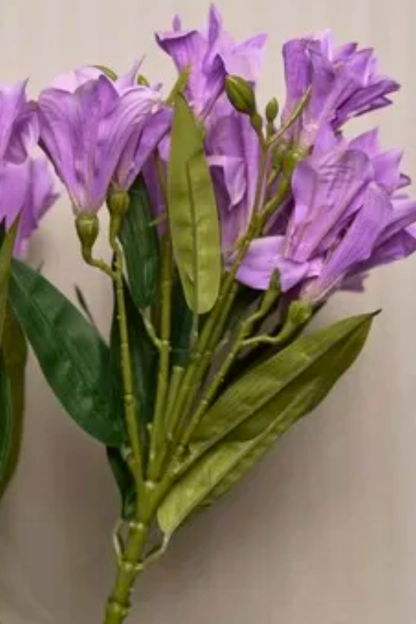 Faux Alstroemeria Peruvian Lily Blooming Flower Stem - Lavender