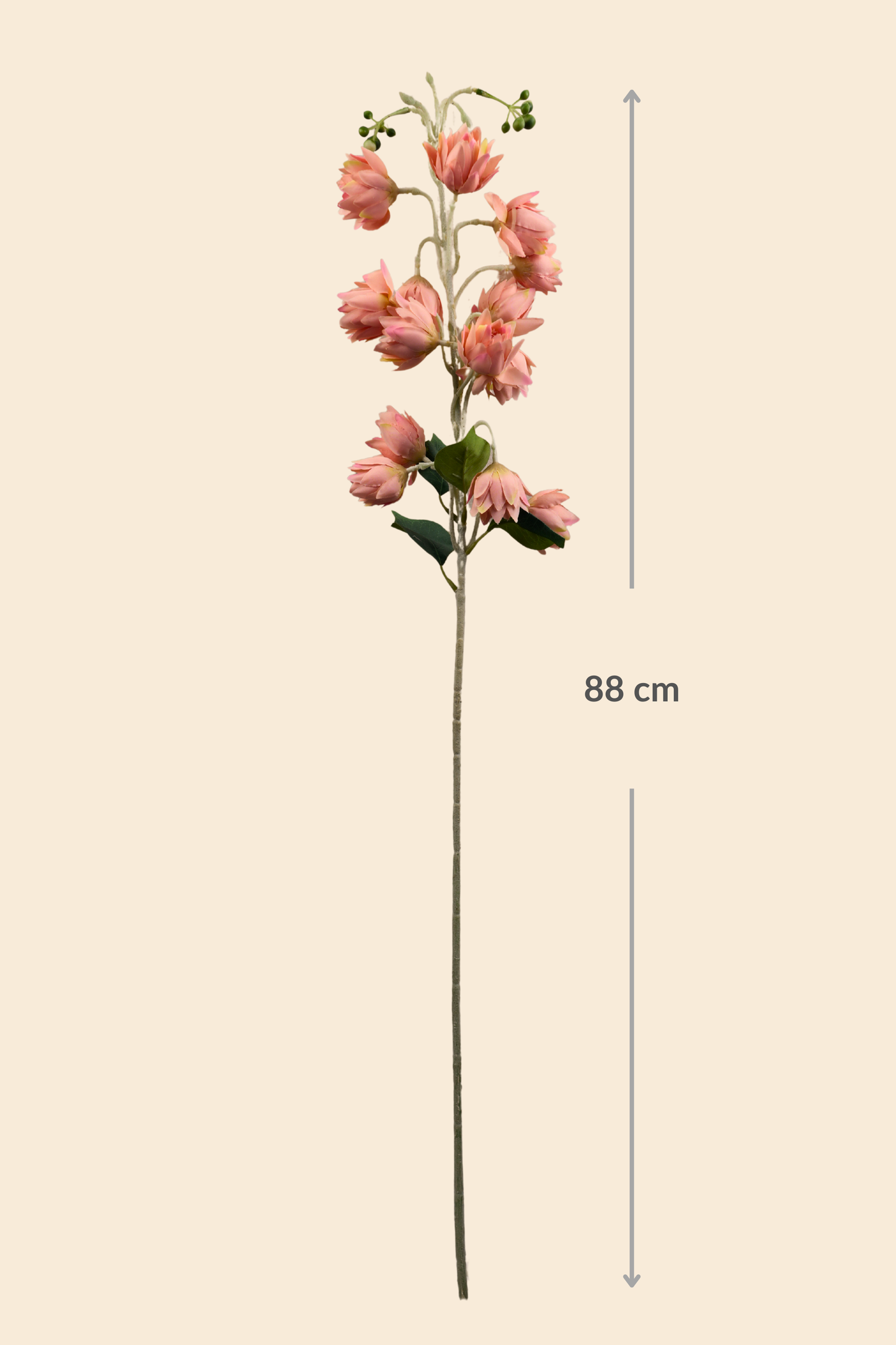 Faux Bluebell Delightful Flower Stem - Peach