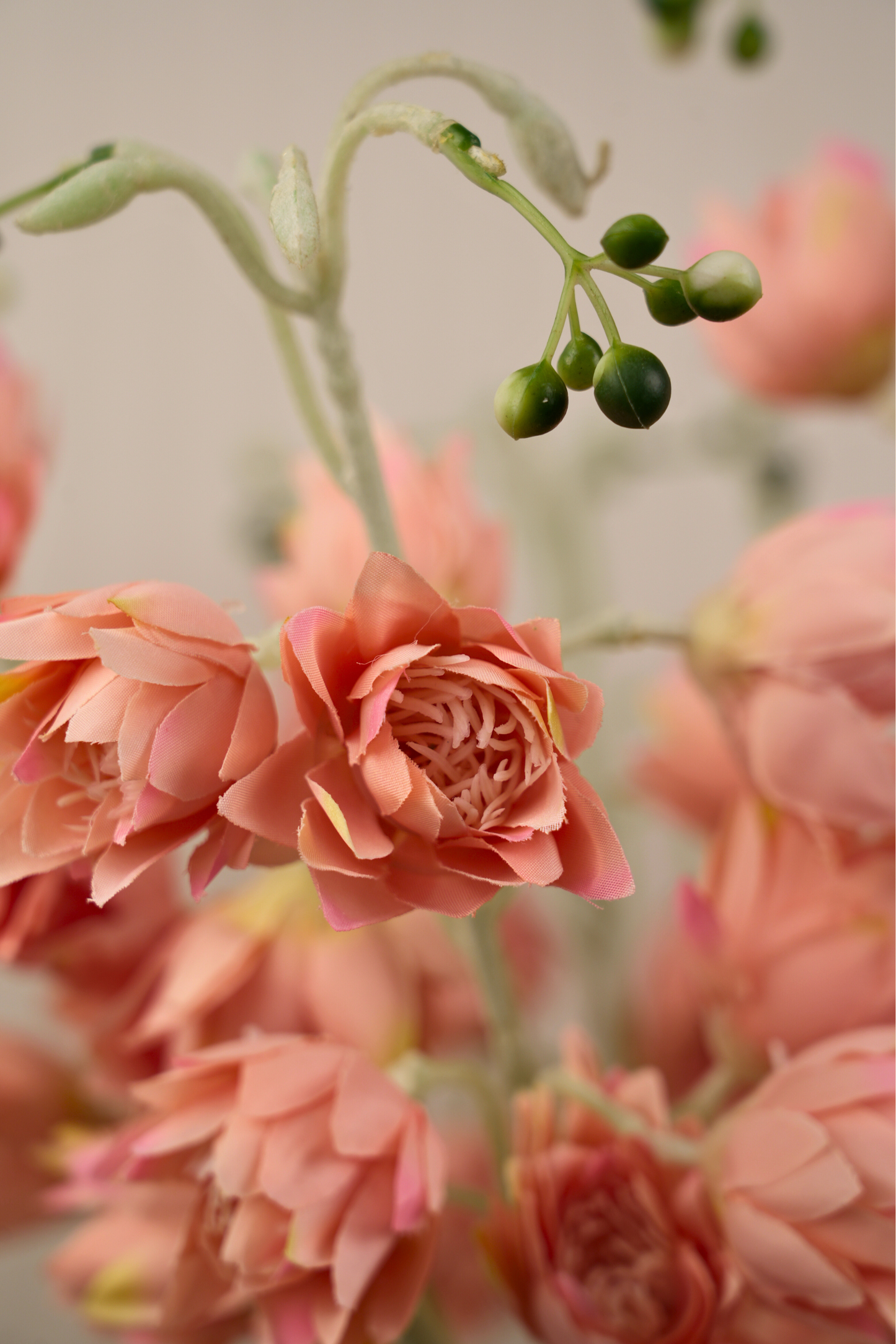 Faux Bluebell Delightful Flower Stem - Peach
