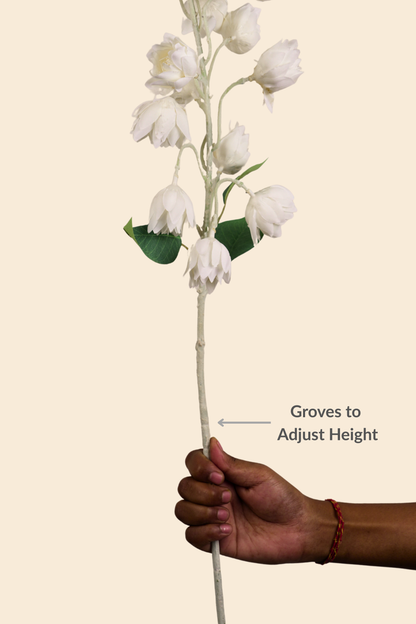 Faux Bluebell Delightful Flower Stem - White