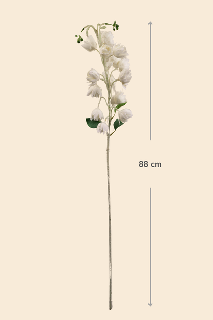 Faux Bluebell Delightful Flower Stem - White