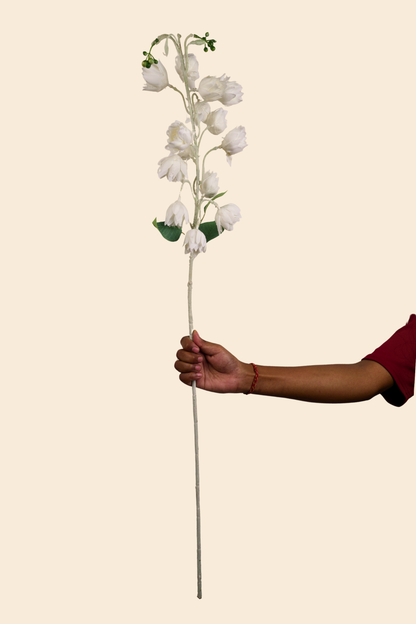 Faux Bluebell Delightful Flower Stem - White