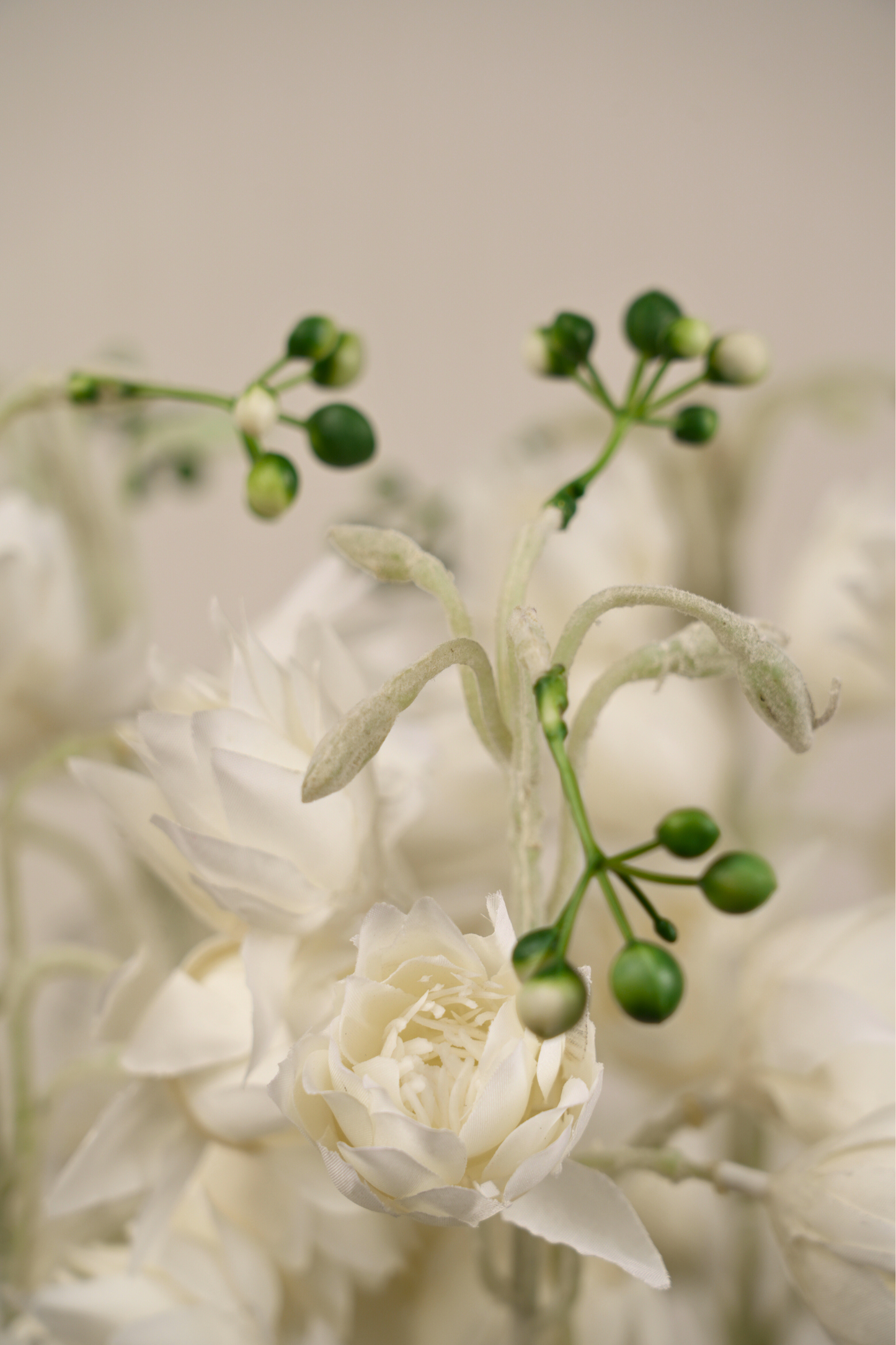 Faux Bluebell Delightful Flower Stem - White