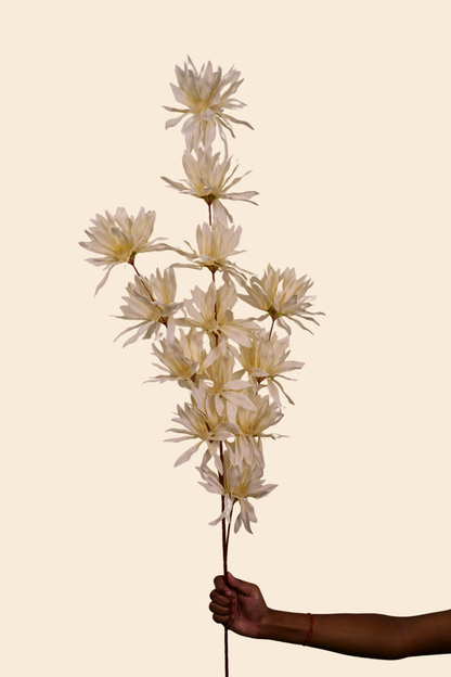 Faux Spider Chrysanthemum Whisper Flower Stem - Light Yellow