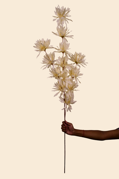 Faux Spider Chrysanthemum Whisper Flower Stem - Light Yellow