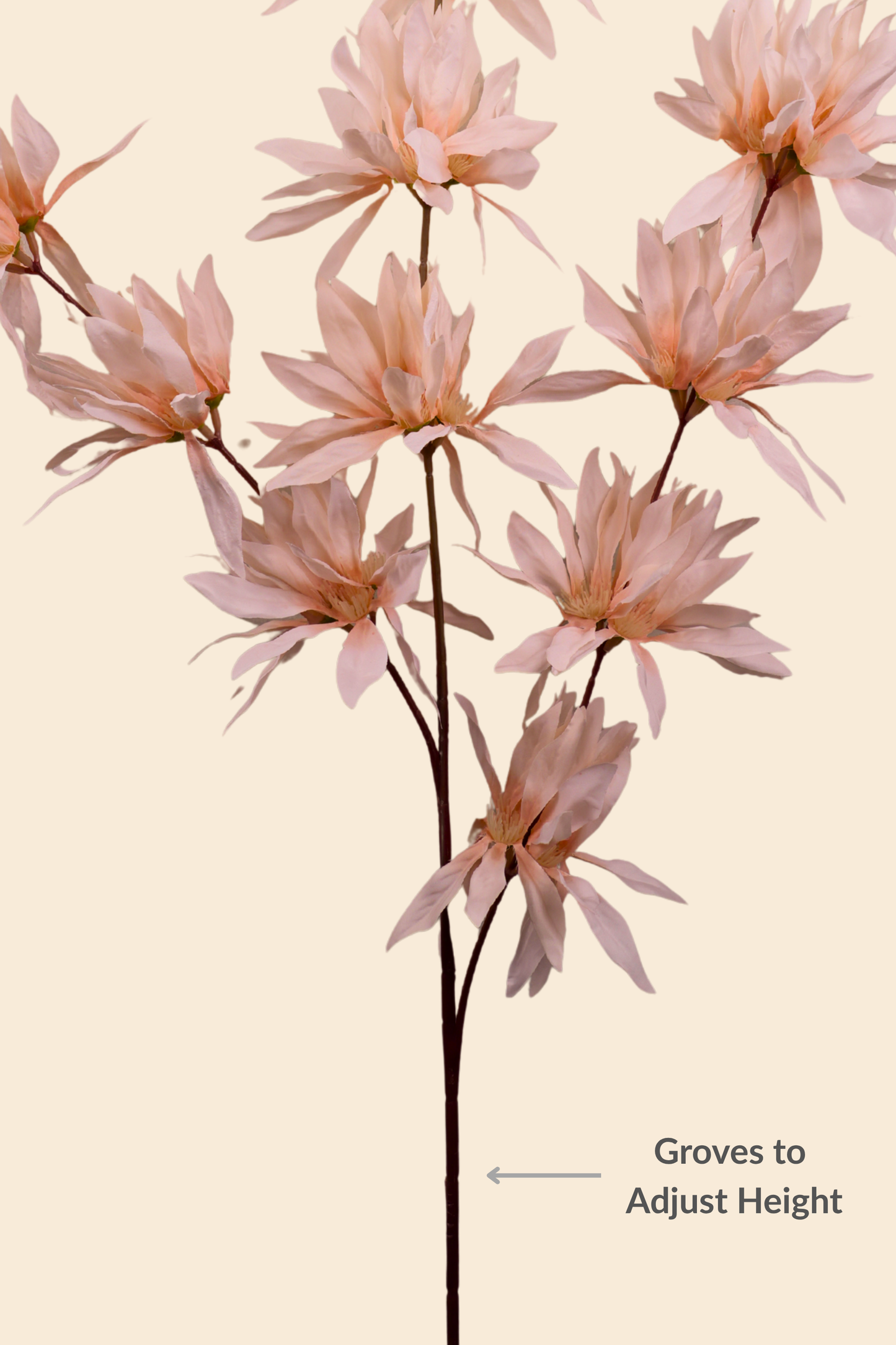 Faux Spider Chrysanthemum Whisper Flower Stem - Peach