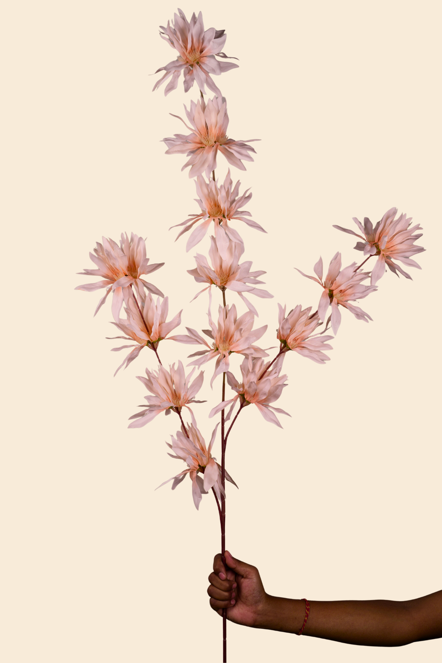Faux Spider Chrysanthemum Whisper Flower Stem - Peach