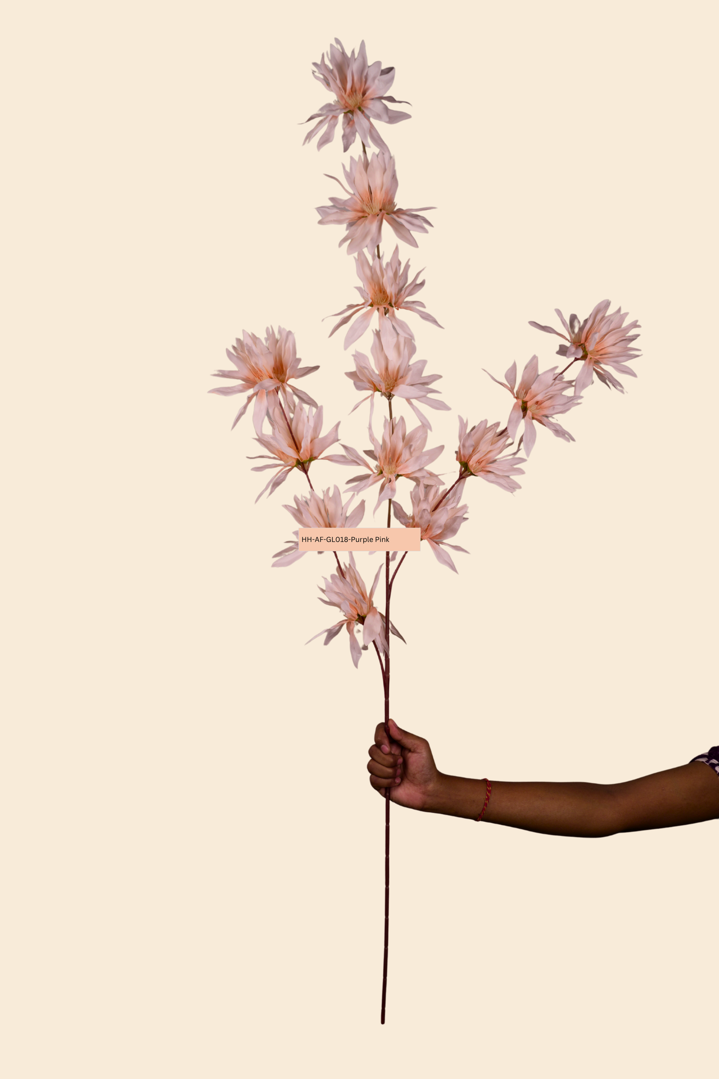 Faux Spider Chrysanthemum Whisper Flower Stem - Peach