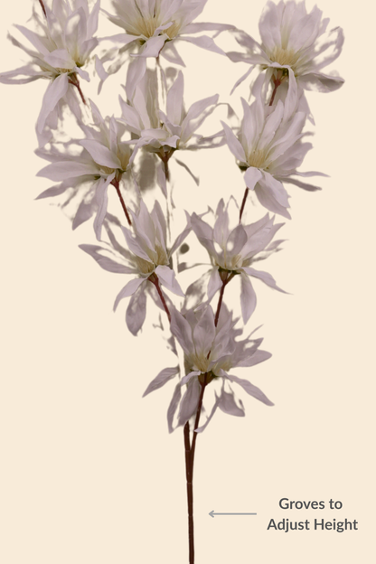 Faux Spider Chrysanthemum Whisper Flower Stem - White