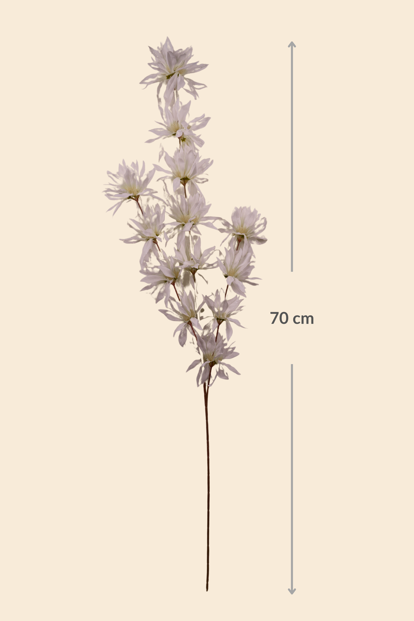 Faux Spider Chrysanthemum Whisper Flower Stem - White