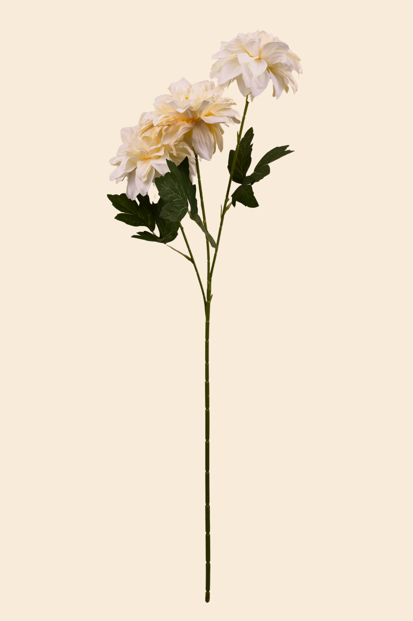 Faux Dahlia Grand Bloom Flower Stem - Cream