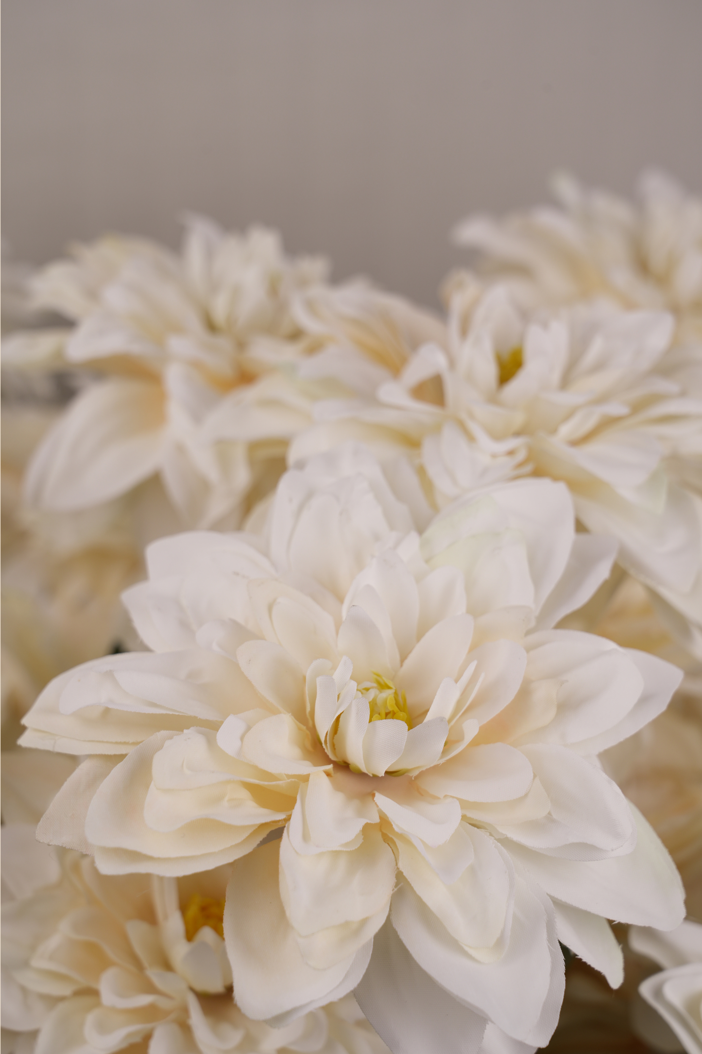 Faux Dahlia Grand Bloom Flower Stem - Cream