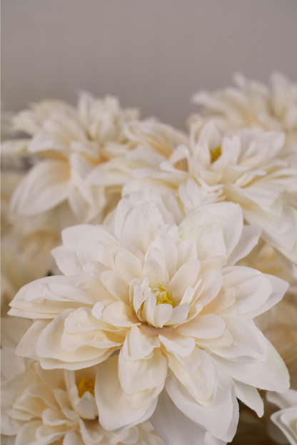 Faux Dahlia Grand Bloom Flower Stem - Cream