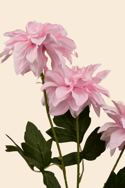 Faux Dahlia Grand Bloom Flower Stem - Light Pink