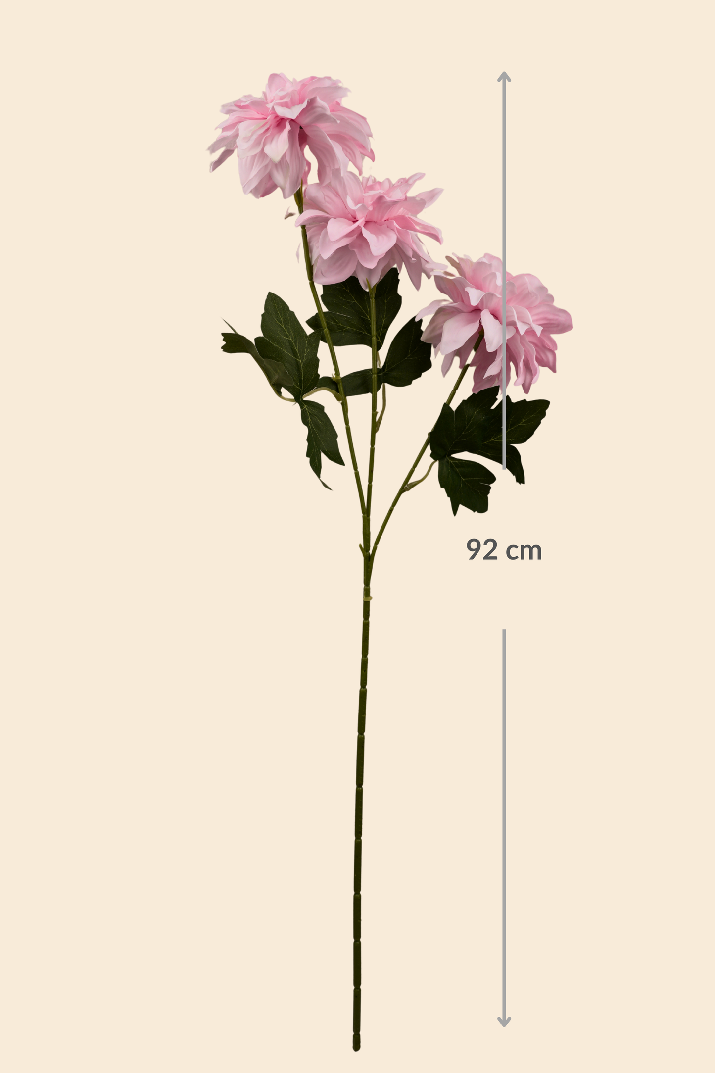 Faux Dahlia Grand Bloom Flower Stem - Light Pink