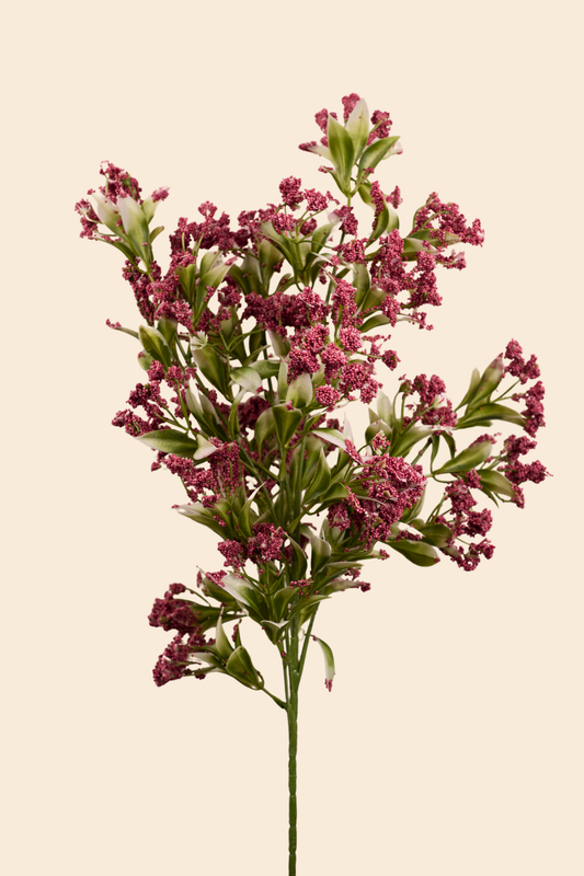 Faux Gypsophila Babys Breath Flower Stem - Dark Pink
